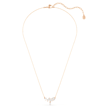 Verižica Mesmera, Mešani rezi, Bela, V videzu rožnatega zlata 18K - Swarovski, 5747996