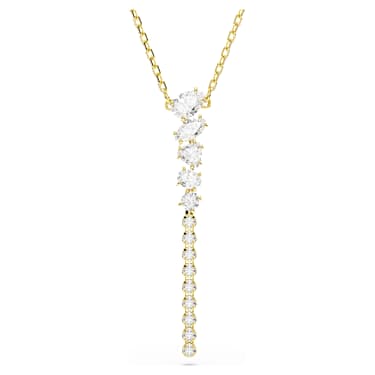 Collier en Y Mesmera, Tailles variées, Blanc, Doré à l’or 18 carats (750/1000) - Swarovski, 5747997