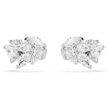Orecchini ear cuff Mesmera, Taglio Marquise, Bianchi, Placcato rodio - Swarovski, 5747998