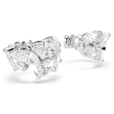 Orecchini ear cuff Mesmera, Taglio Marquise, Bianchi, Placcato rodio - Swarovski, 5747998