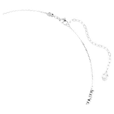 Mesmera necklace, Marquise cut, White, Rhodium plated - Swarovski, 5748004