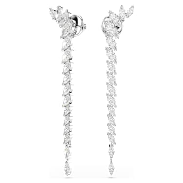Mesmera ピアス, マーキスカット, ホワイト, ロジウム・プレーティング - Swarovski, 5748006
