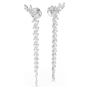 Boucles d'oreilles Mesmera, Taille marquise, Blanches, Métal rhodié - Swarovski, 5748006