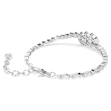 Bransoletka Mesmera, Szlif markiza, Biała, Powłoka z rodu - Swarovski, 5748014