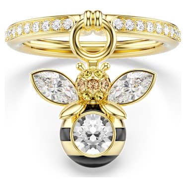 Anello con motivo Idyllia, Taglio misto, Ape, Multicolore, Placcato color oro - Swarovski, 5748152