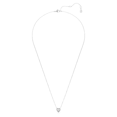 Eternity pendant, Lab-grown diamonds 0.5 ct tw, Heart shape, Sterling silver - Swarovski, 5748366