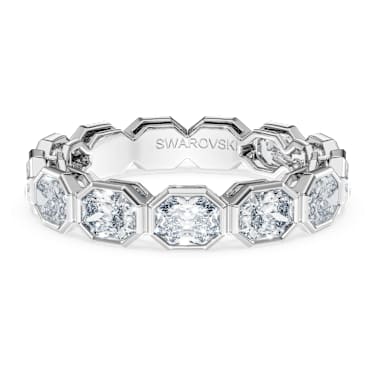 Octagon Bandring, Im Labor gezüchtete Diamanten 2,4 ct tw, Octagon-Form, 18K Weißgold - Swarovski, 5748370