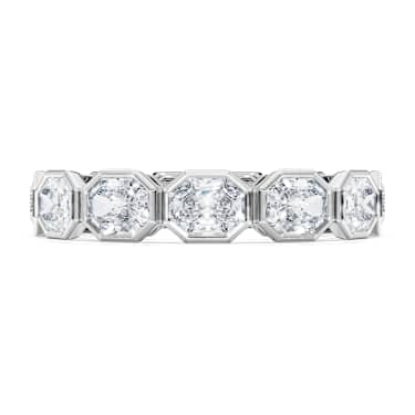 Octagon Bandring, Im Labor gezüchtete Diamanten 2,4 ct tw, Octagon-Form, 18K Weißgold - Swarovski, 5748370