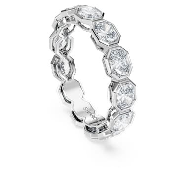 Octagon Bandring, Im Labor gezüchtete Diamanten 2,4 ct tw, Octagon-Form, 18K Weißgold - Swarovski, 5748370
