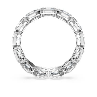 Octagon band ring, Lab-grown diamonds 2.8 ct tw, Octagon shape, 18K white gold - Swarovski, 5748371
