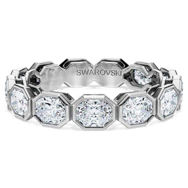 Octagon band ring, Lab-grown diamonds 2.6 ct tw, Octagon shape, 18K white gold - Swarovski, 5748375