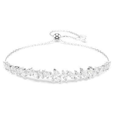 Bransoletka Mesmera, Szlif markiza, Biała, Powłoka z rodu - Swarovski, 5748650