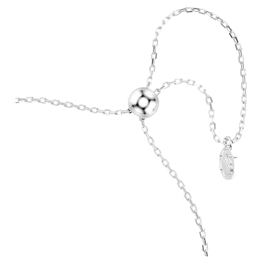 Mesmera 手鏈, 欖尖形切割, 白色, 鍍白金色 - Swarovski, 5748650