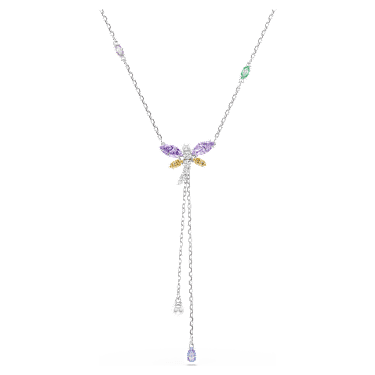 Ariana Grande x Swarovski y-ketting, Verschillende slijpvormen, Libelle, Meerkleurig, Rodium toplaag - Swarovski, 5749183