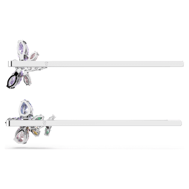 Ac de păr Ariana Grande x Swarovski, Tăieturi mixte, Libelulă, floare, Multicolor, Placat cu rodiu - Swarovski, 5749186