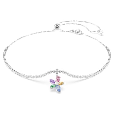 Naszyjnik typu choker Ariana Grande x Swarovski, Szlify różnorodne, Kwiat, Różnokolorowy, Powłoka z rodu - Swarovski, 5749189