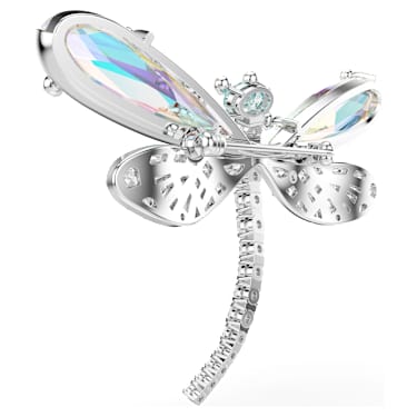 Ariana Grande x Swarovski Brosch och håraccessoar, Kristallpärla, Blandade slipningar, Trollslända, Vit, Rodiumpläterad - Swarovski, 5749193