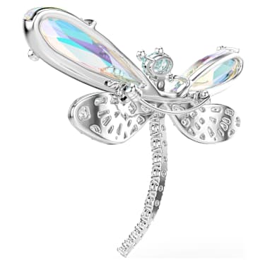 Pregadeira e acessório para o cabelo Ariana Grande x Swarovski, Crystal Pearl, Combinação de lapidações, Libelula, Branca, Lacado a ródio - Swarovski, 5749193