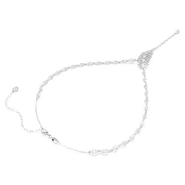 Naszyjnik Y Vienna, Szlify różnorodne, Pióro, Biały, Powłoka z rodu - Swarovski, 5749265