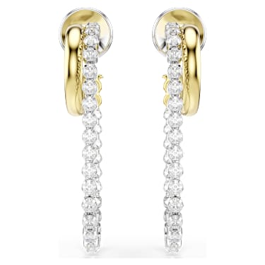 Hyperbola 이어링, 라운드 컷, 화이트, 믹스 메탈 피니시 - Swarovski, 5749366