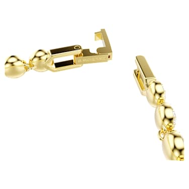 Una Angelic สร้อยข้อมือ, เจียระไนทรงกลม, ขาว, เคลือบโทนสีทอง - Swarovski, 5749386