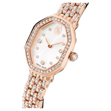 Relógio Dextera octagon, Fabrico suíço, Pulseira de metal, Tom ouro rosa, Acabamento em rosa dourado - Swarovski, 5749449