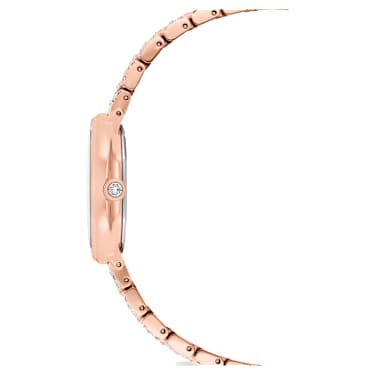 Ceas Dextera octagon, Fabricat în Elveția, Brățară de metal, Nuanță roz-aurie, Finisaj în nuanță roz-aurie - Swarovski, 5749449