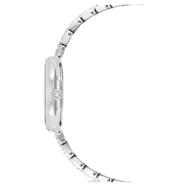 Dextera octagon watch, Swiss Made, Metal bracelet, Silver tone, Stainless steel - Swarovski, 5749451