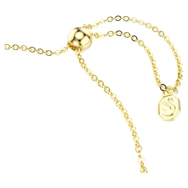 Bransoletka Dextera, Szlif okrągły, Biała, Powłoka w odcieniu złota - Swarovski, 5750170