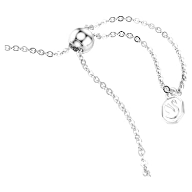 Dextera 手链, 圆形切割, 白色, 不锈钢 - Swarovski, 5750171