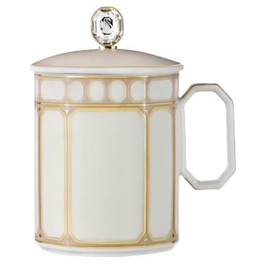 Taza con tapa Signum, Porcelana, Beige - Swarovski, 5750245