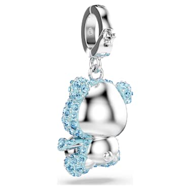 Idyllia Charm, 混合式切割, 泰迪熊, 藍色, 鍍白金色 - Swarovski, 5750253