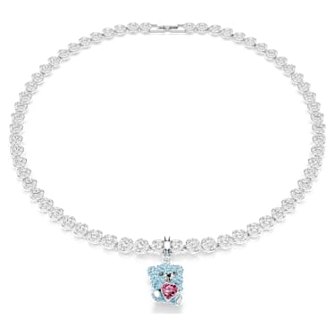Charm Idyllia, Combinação de lapidações, Ursinho, Azul, Lacado a ródio - Swarovski, 5750253