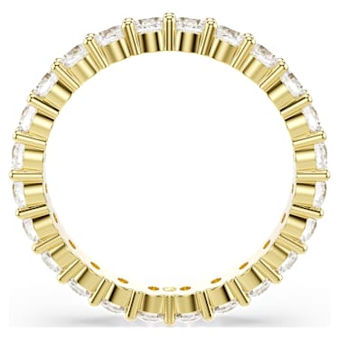 Matrix Vittore band ring, Round cut, White, Gold-tone plated - Swarovski, 5750617