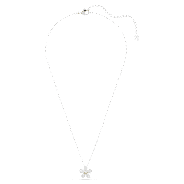 Přívěsek Tough, Pavé, Květina, Bílá, Povrchová úprava použitím směsi kovů - Swarovski, 5750793