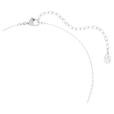 Tough medál, Pavé, Virág, Fehér, Kevertfém-felület - Swarovski, 5750793