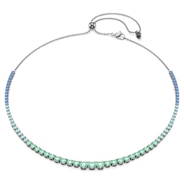 Colar Matrix, Degradé de lapidações redondas, Multicor, Lacado a ruténio - Swarovski, 5751192