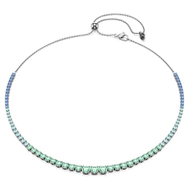 Colar Matrix, Degradé de lapidações redondas, Multicor, Lacado a ruténio - Swarovski, 5751192