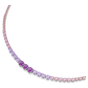 Collier Matrix, Dégradé de tailles rondes, Multicolore, Métal rhodié - Swarovski, 5751196