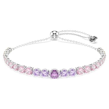 Matrix 手链, 渐层圆形切割, 流光溢彩, 镀铑 - Swarovski, 5751197