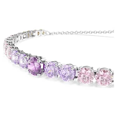 Matrix 手链, 渐层圆形切割, 流光溢彩, 镀铑 - Swarovski, 5751197