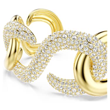 Dextera Manschett, Rundslipad, Vit, 18K guldfinish - Swarovski, 5751214