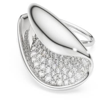Δαχτυλίδι κοκτέιλ Swarovski Classica, Statement, Στρογγυλή κοπή, Λευκό, Ασήμι 925 - Swarovski, 5751257