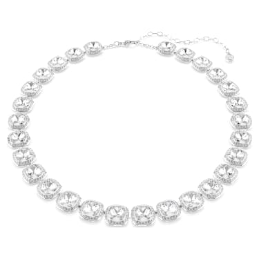 Una Angelic สร้อยคอ, เจียระไนทรง Cushion, ขาว, เคลือบโรเดียม - Swarovski, 5751326