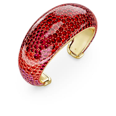 Idyllia cuff, Red, 18K gold finish - Swarovski, 5751424