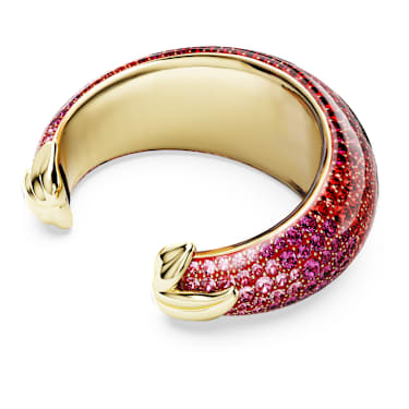 Idyllia กำไลแบบ Cuff, แดง, ตกแต่งผิวด้วยทองคำ 18K - Swarovski, 5751424