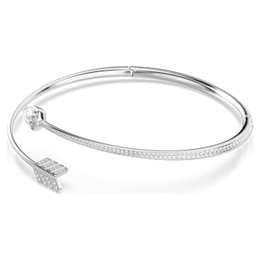 Idyllia Choker, Blandade slipningar, Pil, Vit, Rodiumpläterad - Swarovski, 5751430