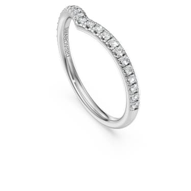 Eternity V-bandring, Laboratorium-diamanten 0,25 ct tw, Ronde vorm, 18K witgoud - Swarovski, 5751458