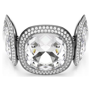 Bracelet Una Angelic, Taille coussin, Blanc, Métal plaqué ruthénium - Swarovski, 5751557