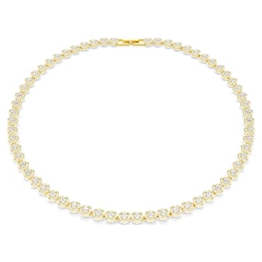 Una Angelic สร้อยคอ, เจียระไนทรงกลม, ขนาดเล็ก, ขาว, เคลือบโทนสีทอง - Swarovski, 5751560